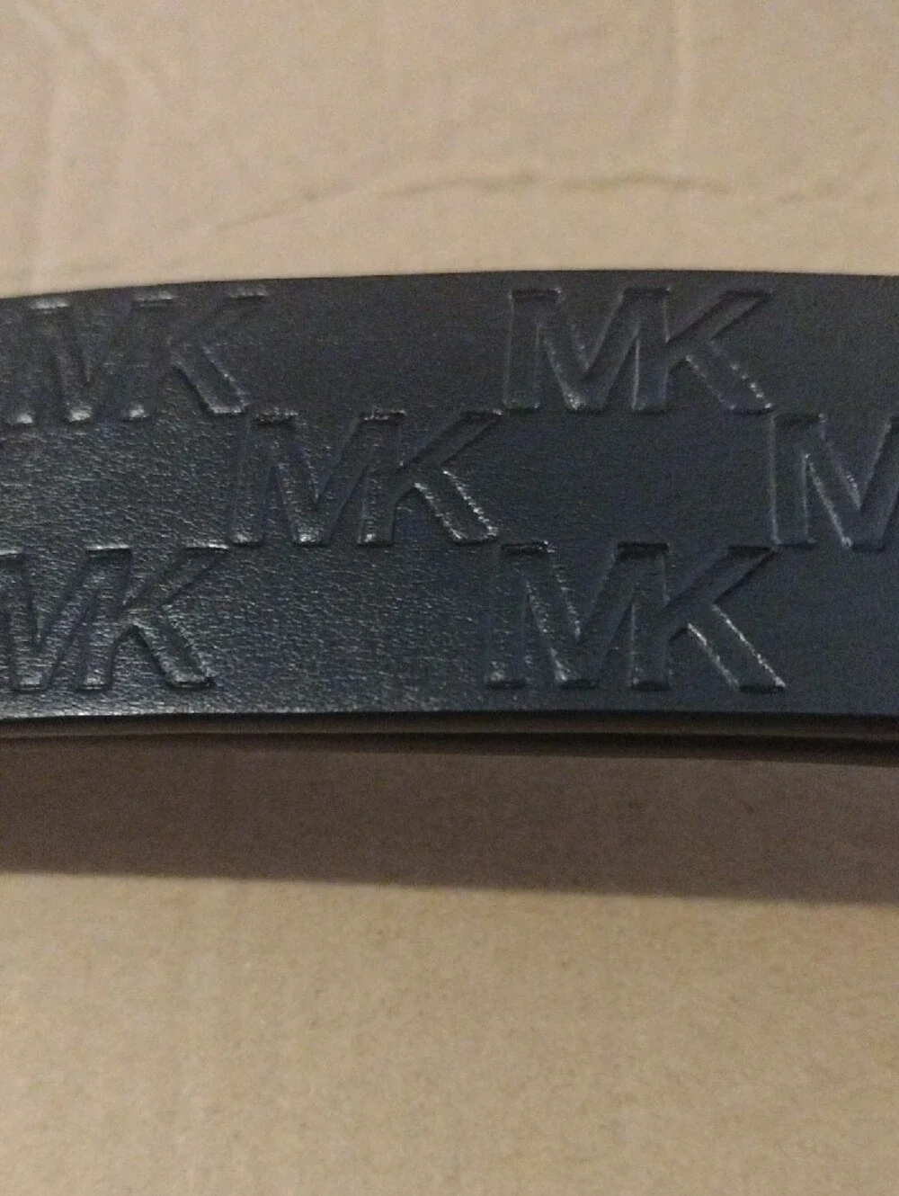 Michael Kors Gold and Black Men's Belt Buckle Detail